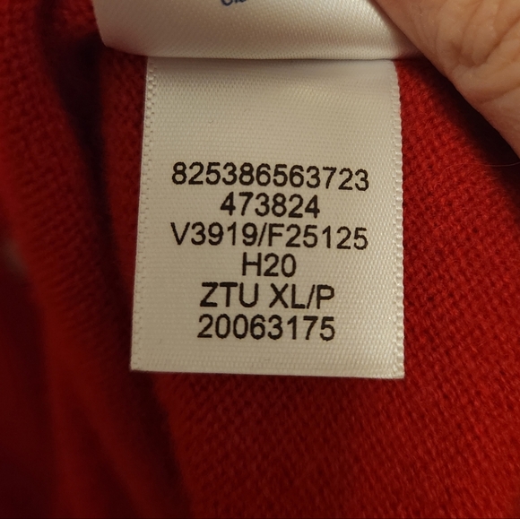 Land's End 100% Cashmere Women's Red Cardigan Size XL/P - Picture 4 of 10